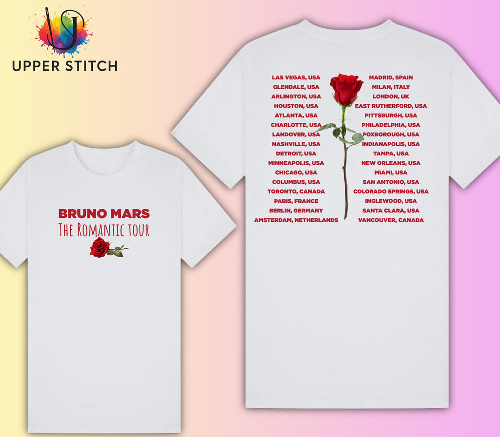 Bruno Mars Inspired Tour T-Shirt | Unofficial Concert Merch shirt | Adult, Plus & Kids Sizes