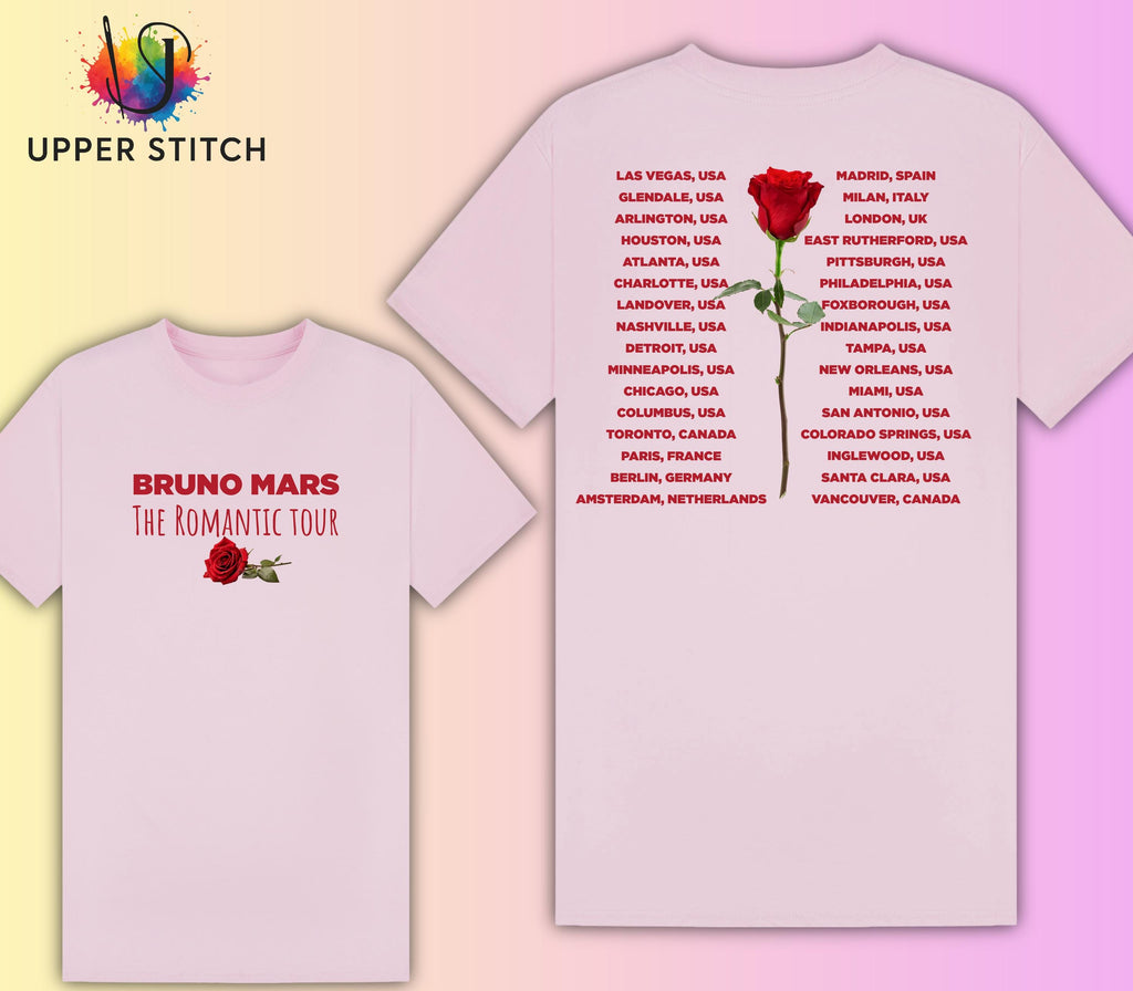 Bruno Mars Inspired Tour T-Shirt | Unofficial Concert Merch shirt | Adult, Plus & Kids Sizes
