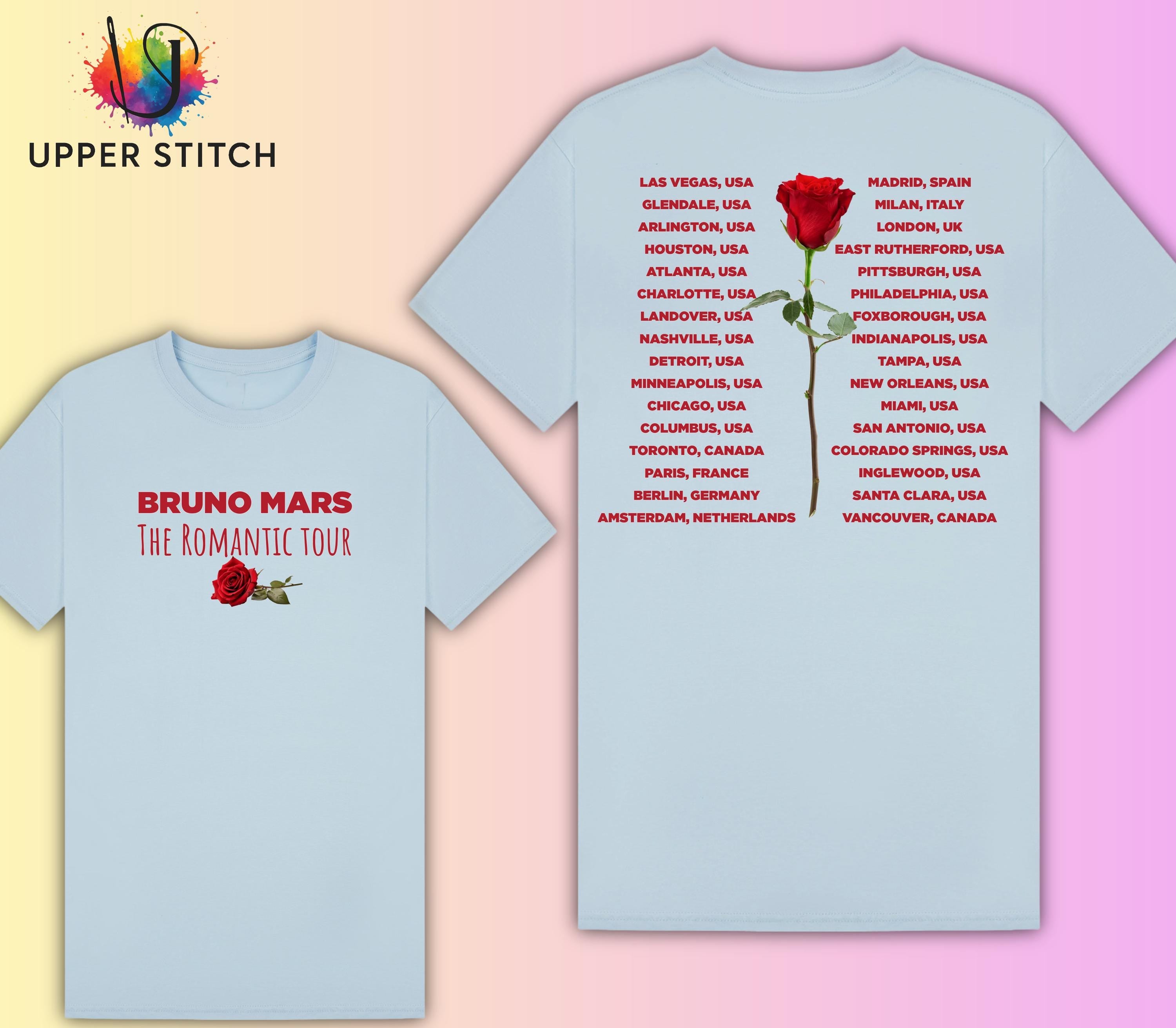 Bruno Mars Inspired Tour T-Shirt | Unofficial Concert Merch shirt | Adult, Plus & Kids Sizes