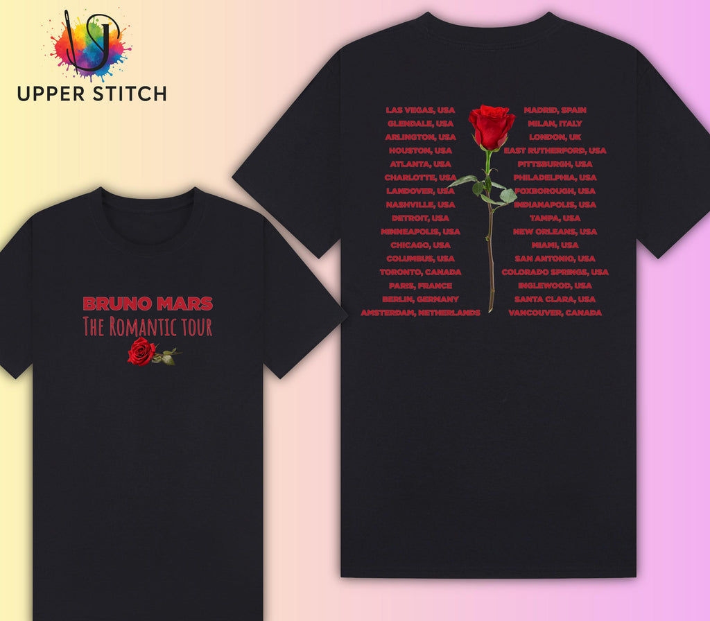 Bruno Mars Inspired Tour T-Shirt | Unofficial Concert Merch shirt | Adult, Plus & Kids Sizes