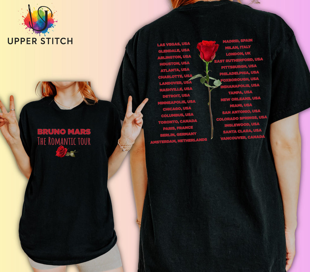Bruno Mars Inspired Tour T-Shirt | Unofficial Concert Merch shirt | Adult, Plus & Kids Sizes