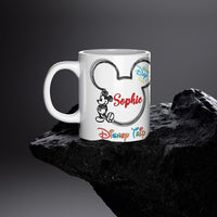 Personalised Disney Trip Mug | Custom Name Disney Inspired Coffee Cup | Fan Made Gift