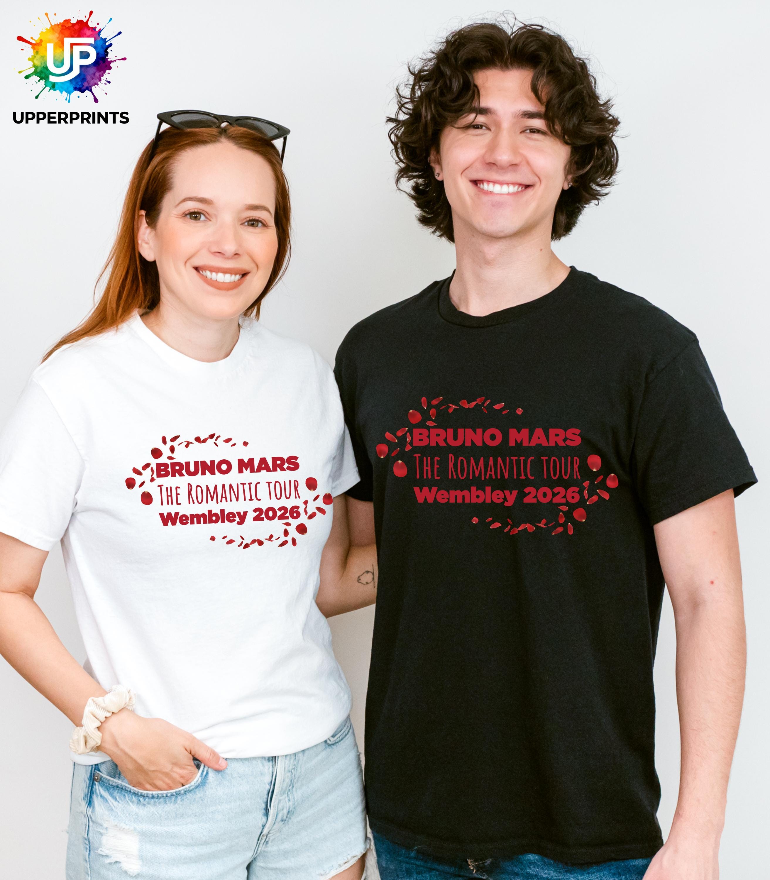 Bruno Mars The Romantic Tour Wembley 2026 T-Shirt | Unofficial Fan Merch | Unisex & Kids Concert Tee