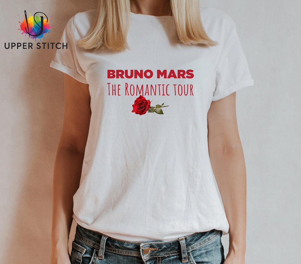 Bruno Mars Tour Inspired T-Shirt | The Romantic Tour Concert Tee | Kids Adult & Plus Size Music Fan Shirt