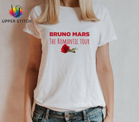 Bruno Mars Tour Inspired T-Shirt | The Romantic Tour Concert Tee | Kids Adult & Plus Size Music Fan Shirt
