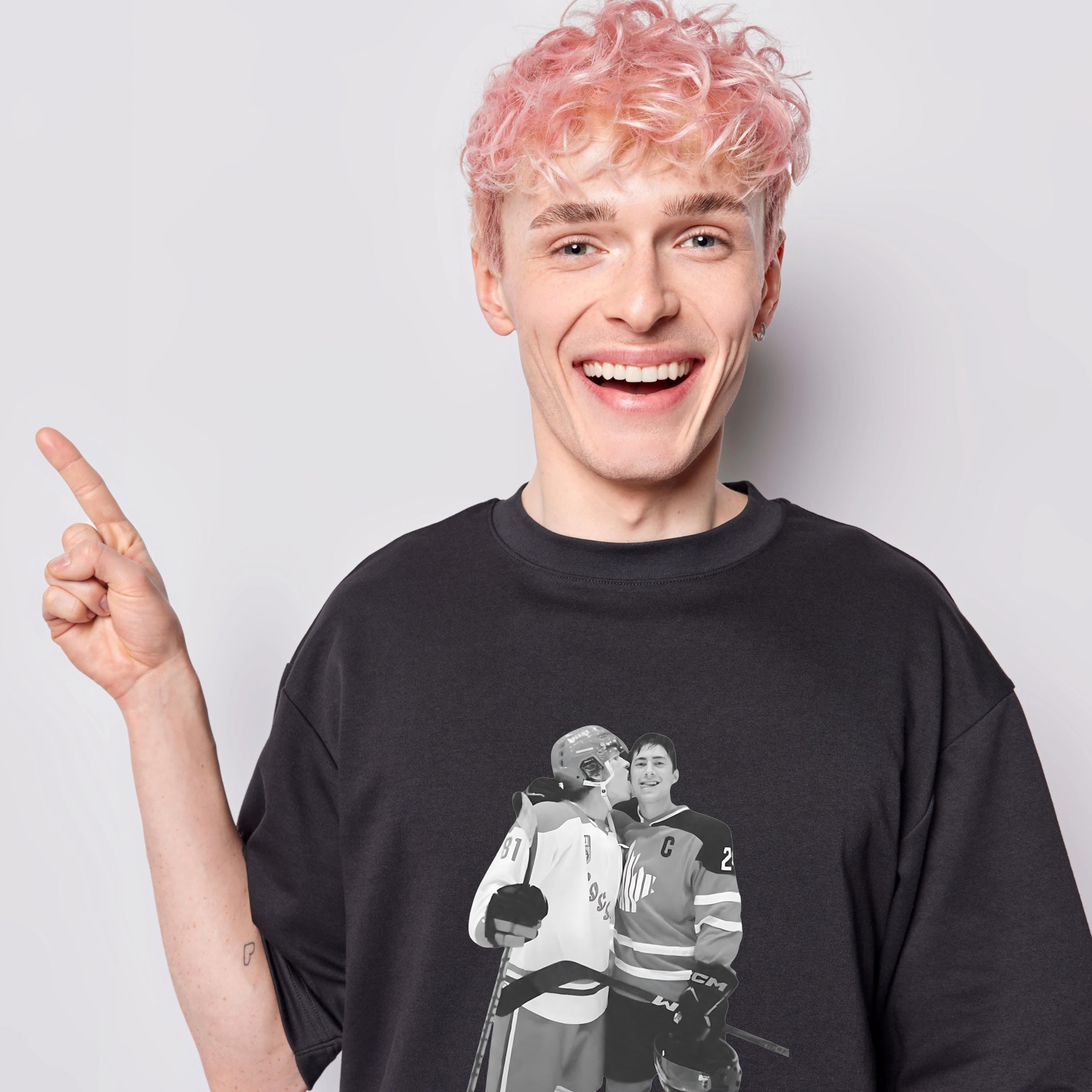 Heated Rivalry Graphic T-Shirt | Black & White Hockey Romance Tee | Unisex Cotton Shirt