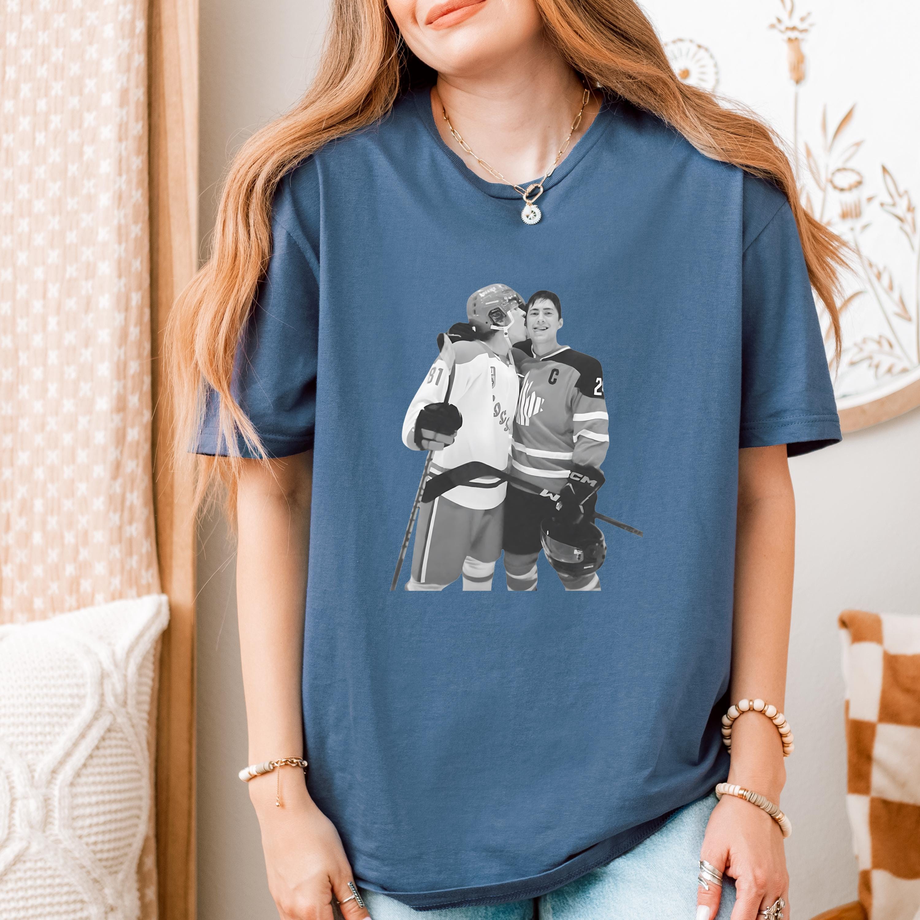 Heated Rivalry Graphic T-Shirt | Black & White Hockey Romance Tee | Unisex Cotton Shirt