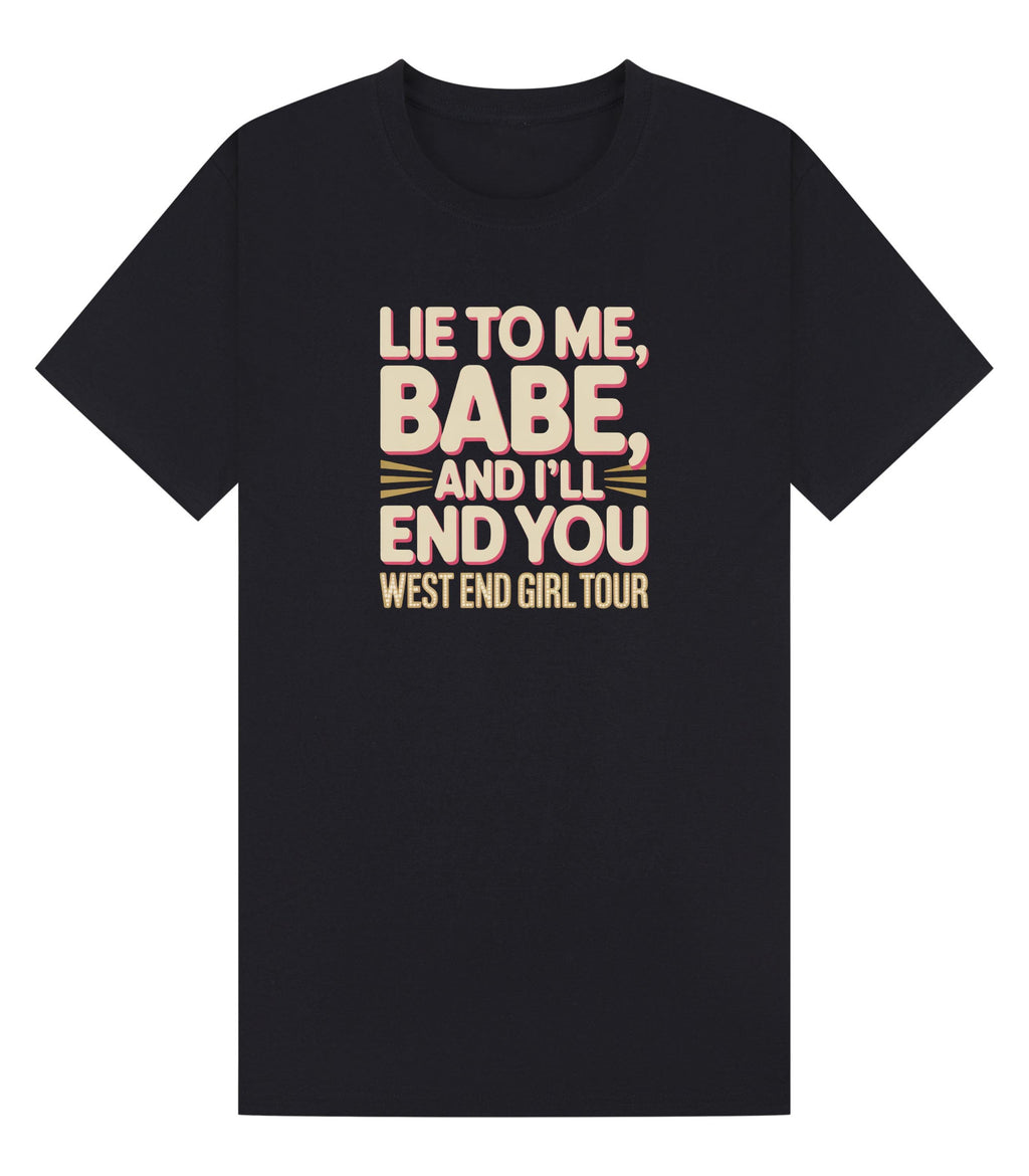 Lily Allen Lyric T-Shirt | West End Girl Tour, Concert Tee
