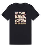 Lily Allen Lyric T-Shirt | West End Girl Tour, Concert Tee