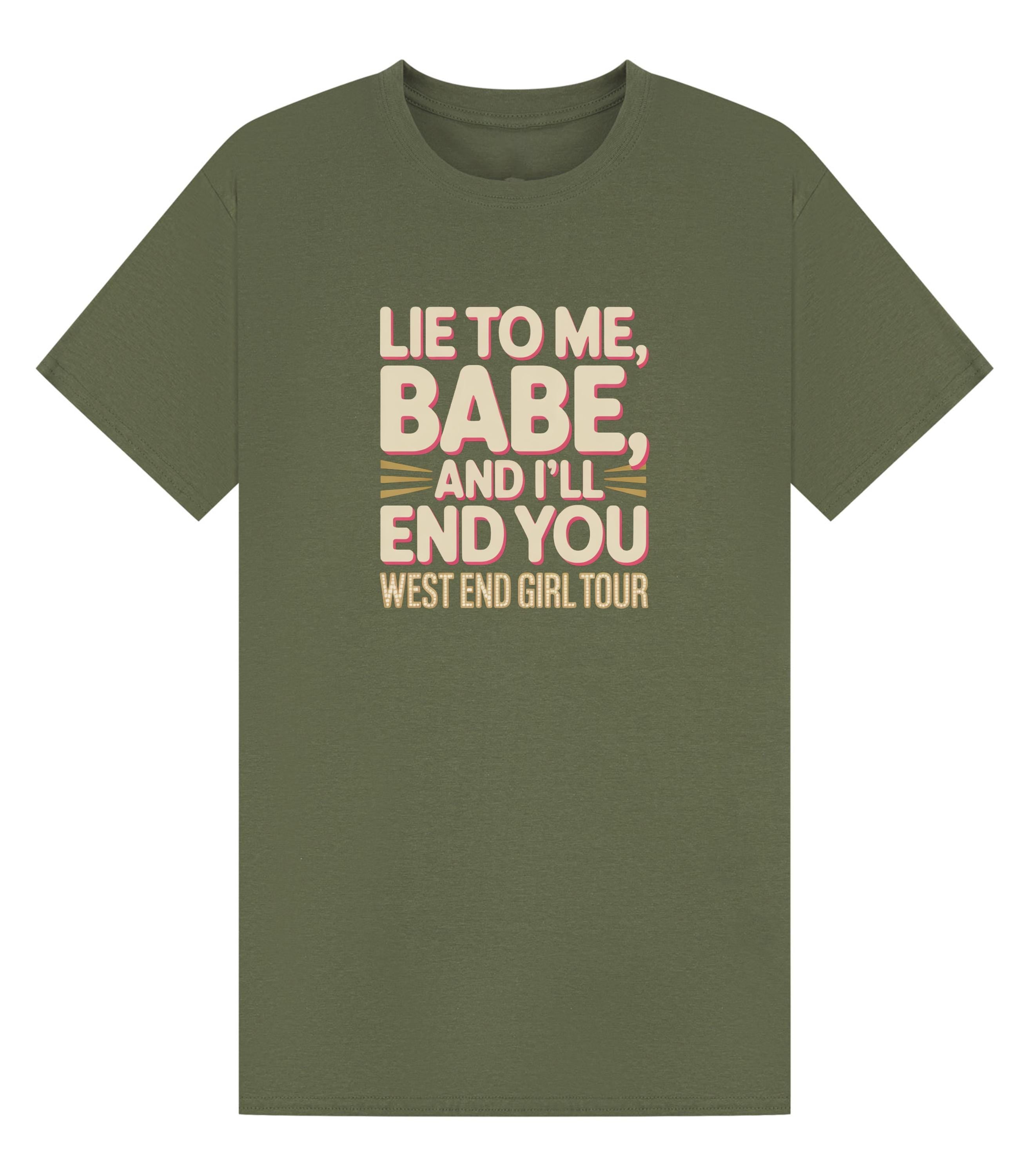 Lily Allen Lyric T-Shirt | West End Girl Tour, Concert Tee