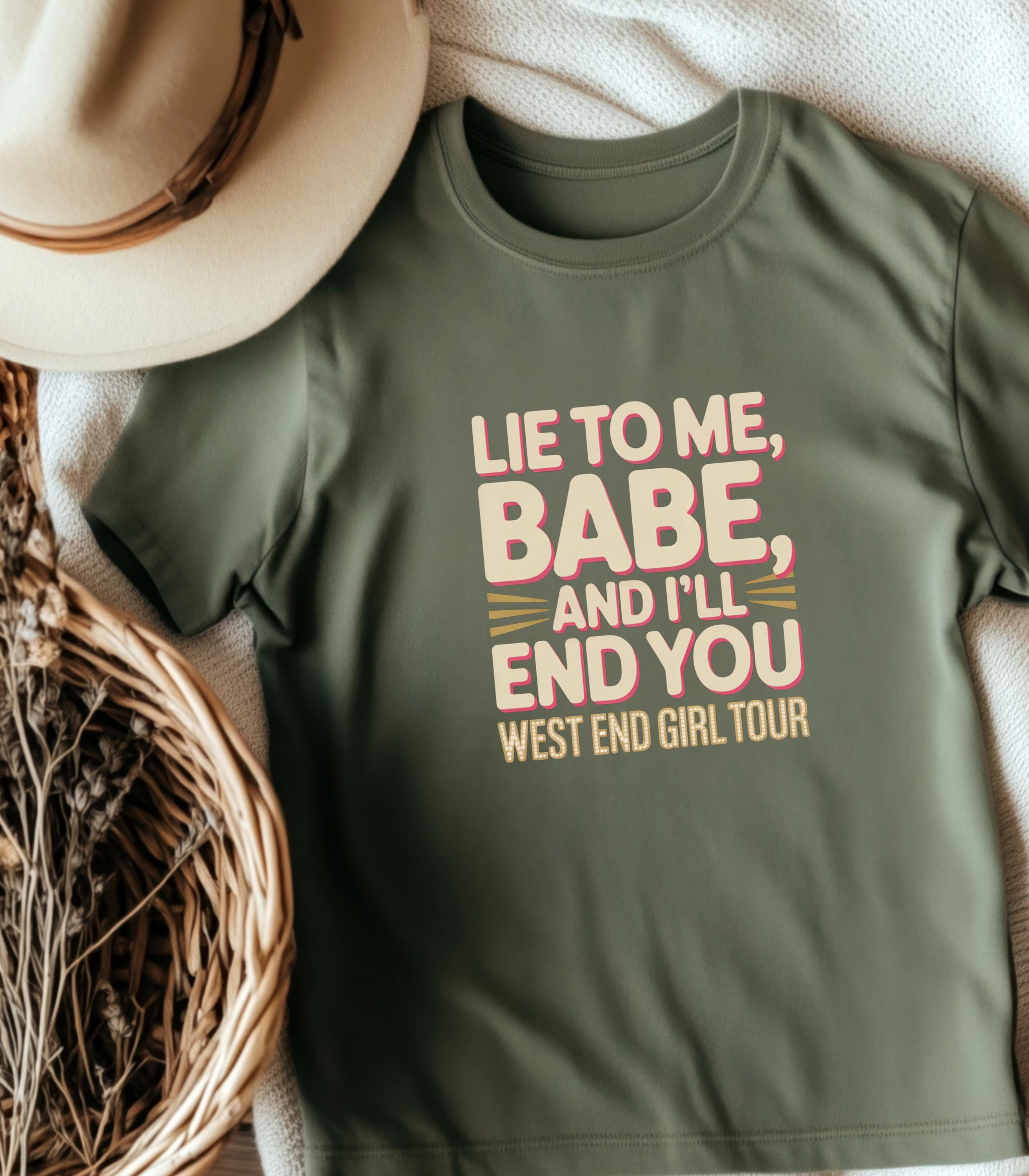 Lily Allen Lyric T-Shirt | West End Girl Tour, Concert Tee