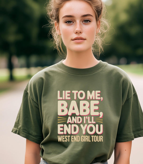 Lily Allen Lyric T-Shirt | West End Girl Tour, Concert Tee