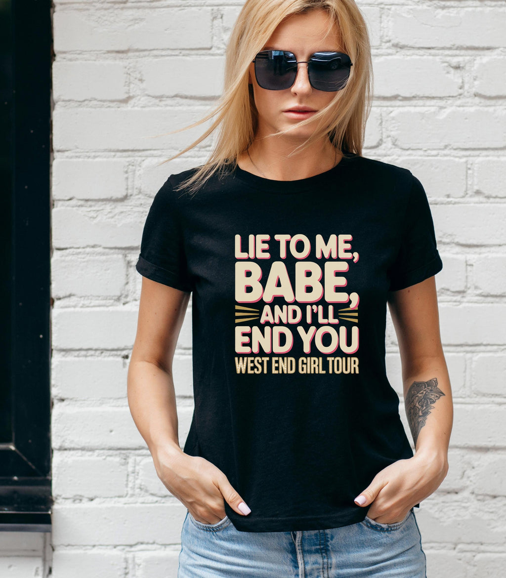 Lily Allen Lyric T-Shirt | West End Girl Tour, Concert Tee