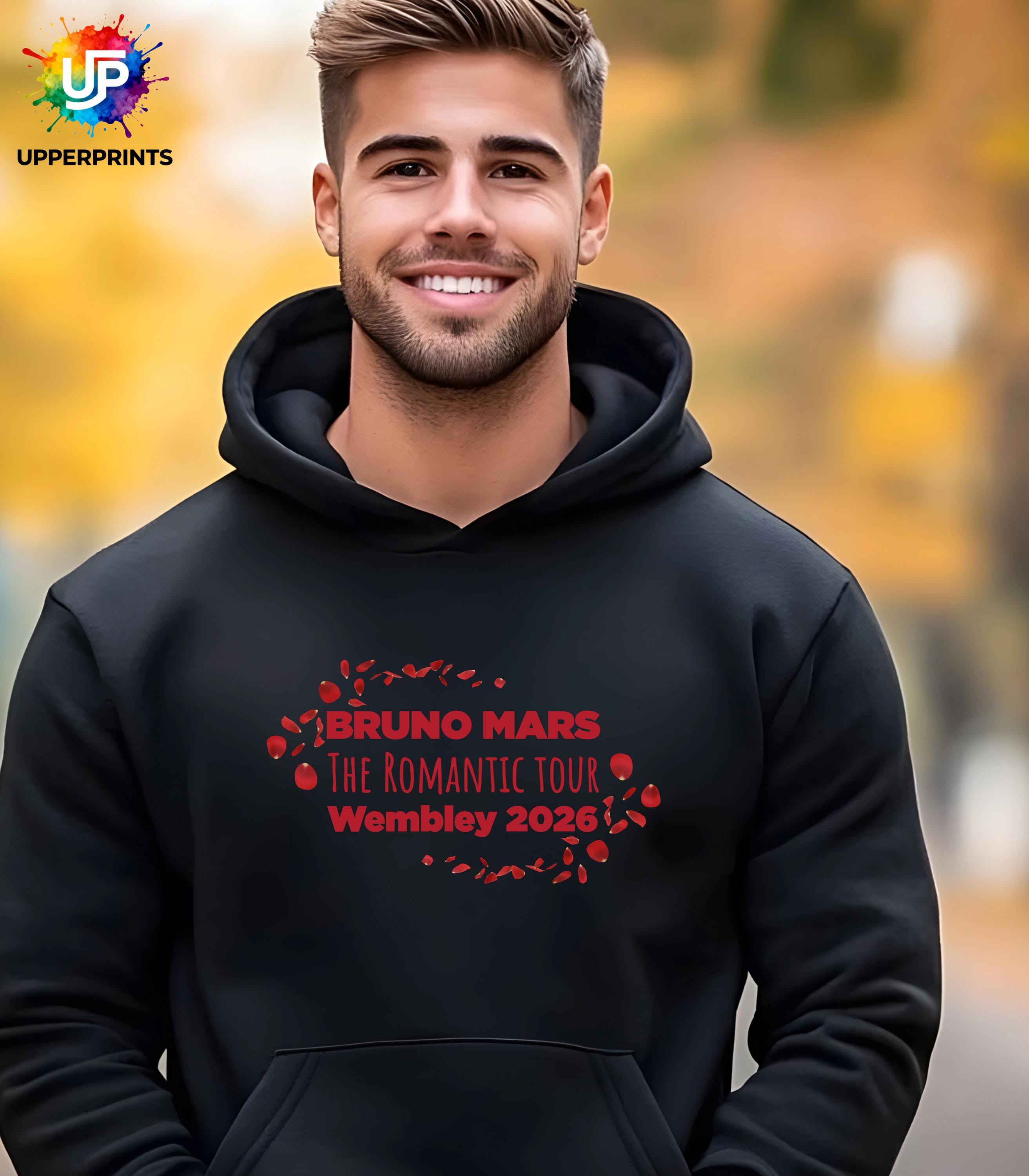 Bruno Mars Romantic Tour Wembley 2026 Hoodie | Unofficial Fan Merch | Unisex & Plus size Hoodie