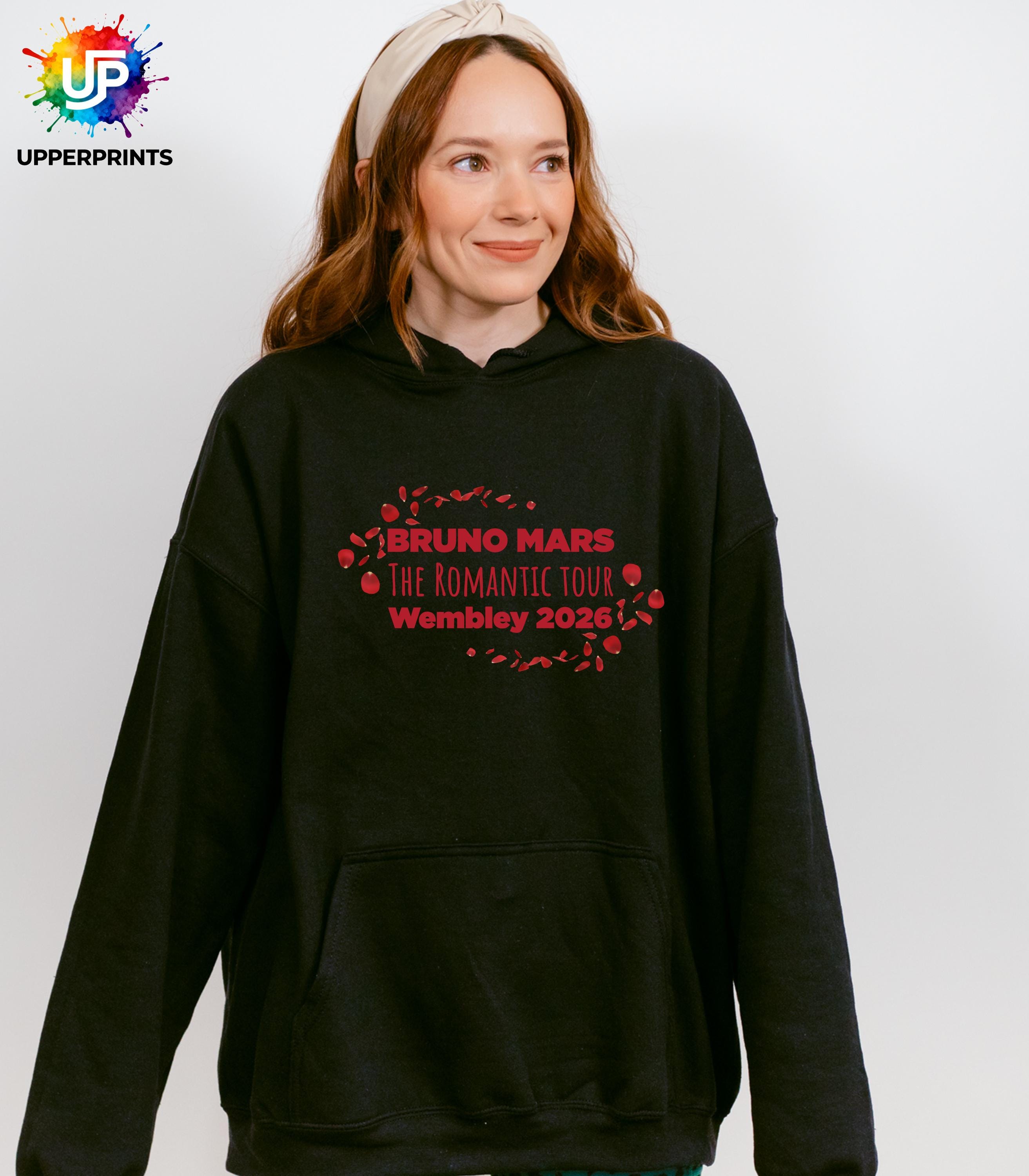 Bruno Mars Romantic Tour Wembley 2026 Hoodie | Unofficial Fan Merch | Unisex & Plus size Hoodie