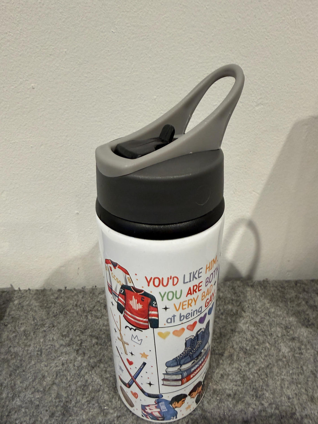 Heated Rivalry Water Bottle | 650ml Aluminium Bookish Bottle | Hockey Romance Gift