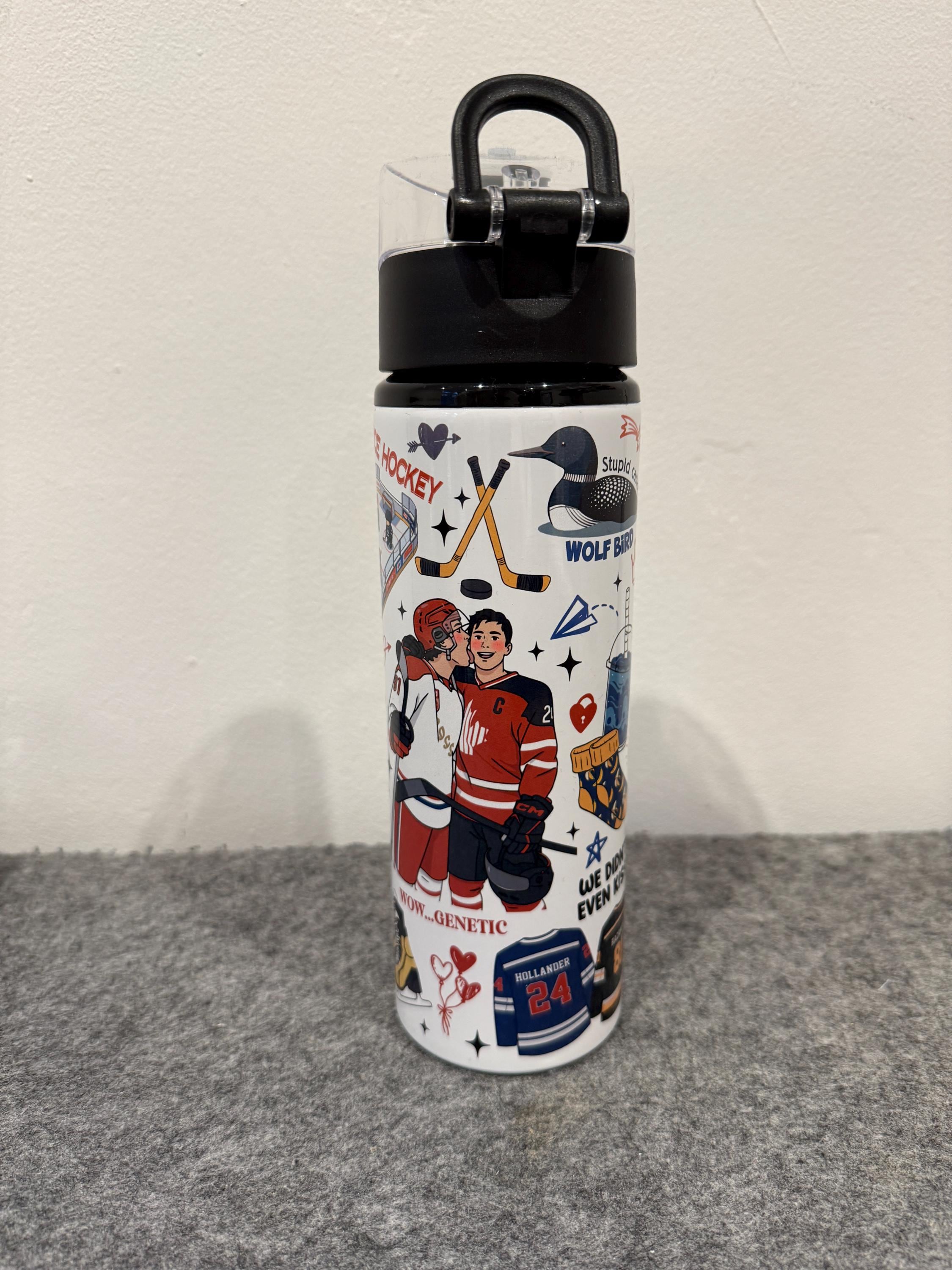 Heated Rivalry Water Bottle | 750ml Aluminium Bookish Bottle | Hockey Romance Gift
