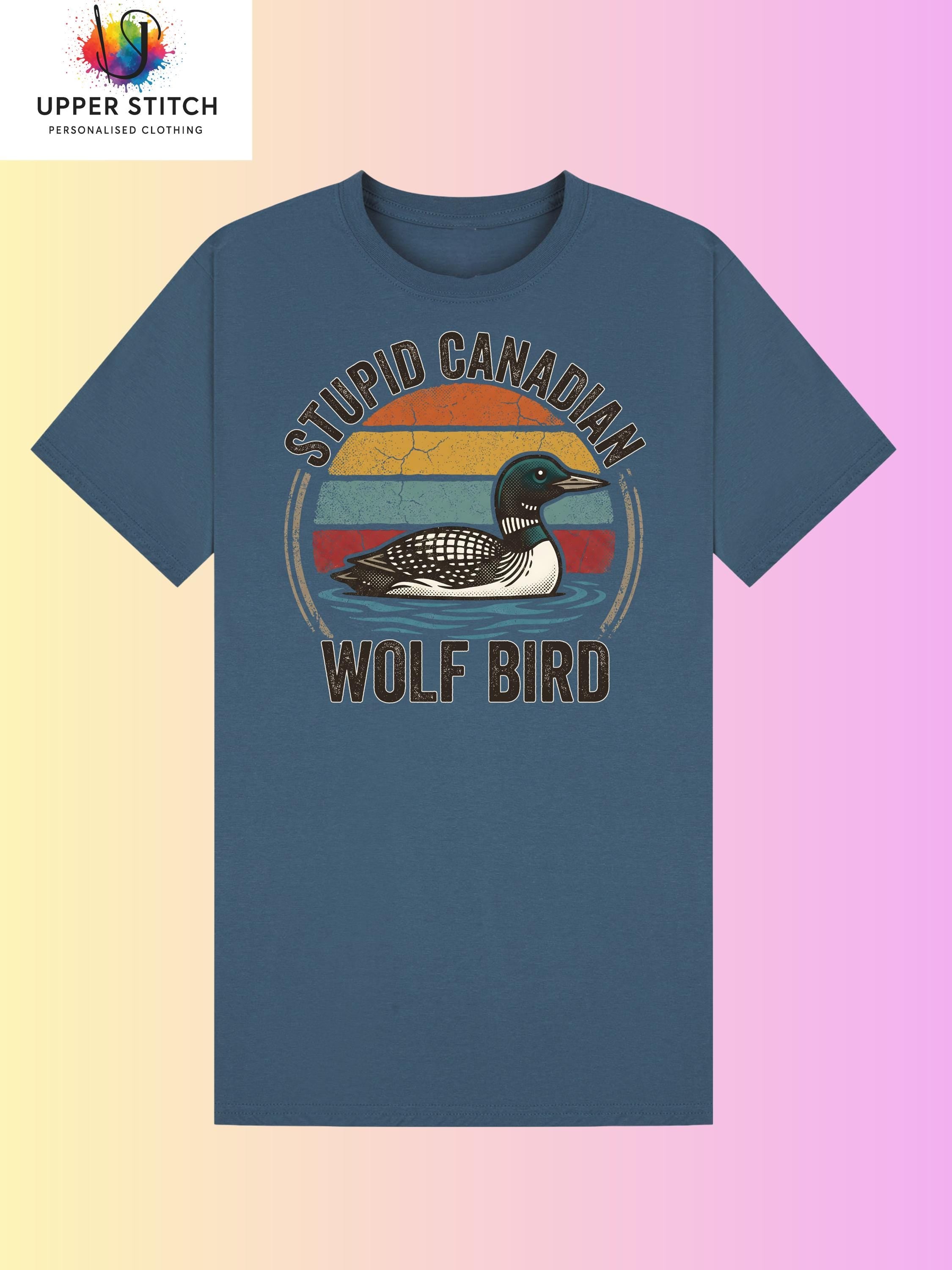 Stupid Canadian Wolf Bird T-Shirt | Heated Rivalry BookTok Hockey Romance Meme