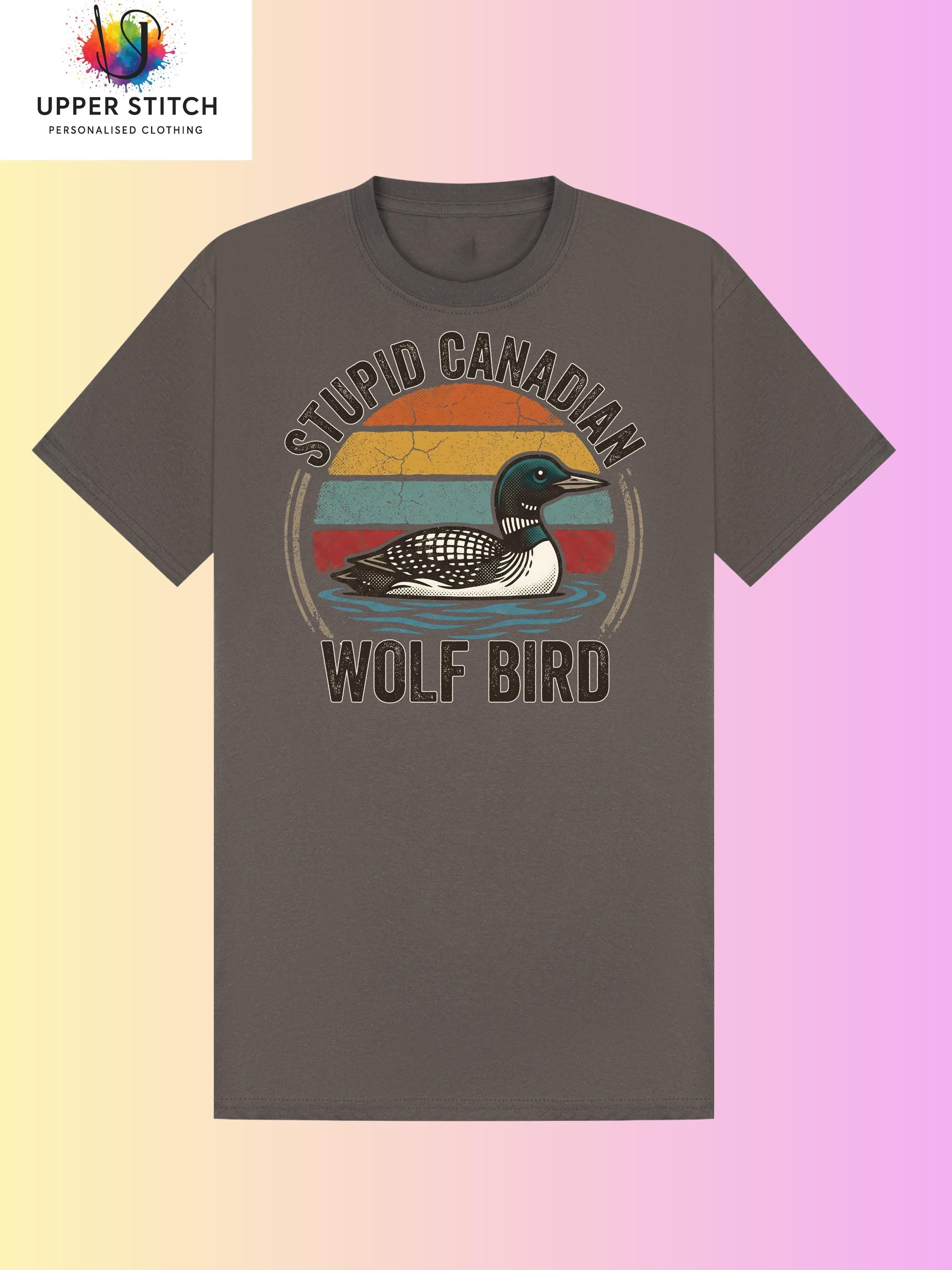 Stupid Canadian Wolf Bird T-Shirt | Heated Rivalry BookTok Hockey Romance Meme