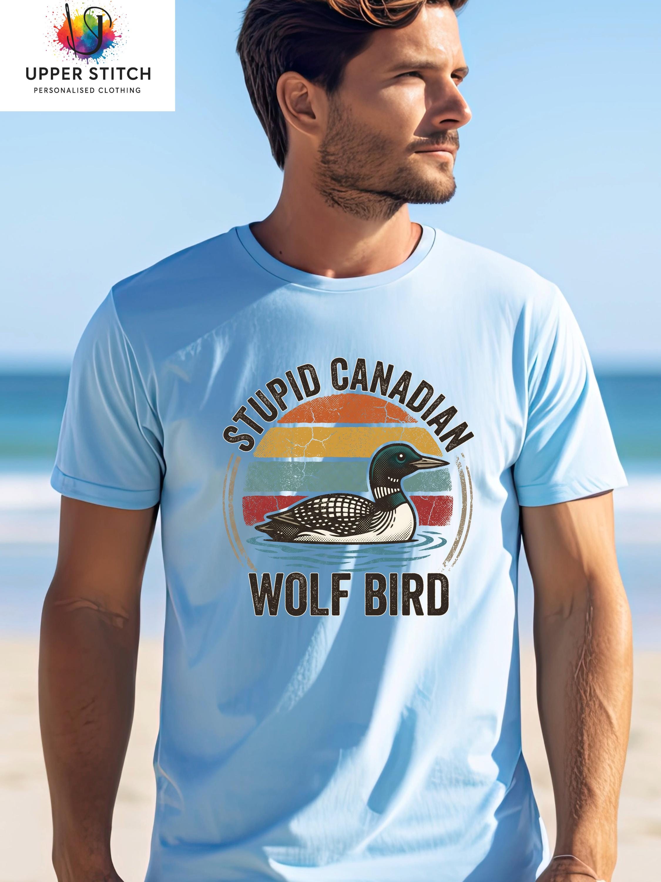 Stupid Canadian Wolf Bird T-Shirt | Heated Rivalry BookTok Hockey Romance Meme