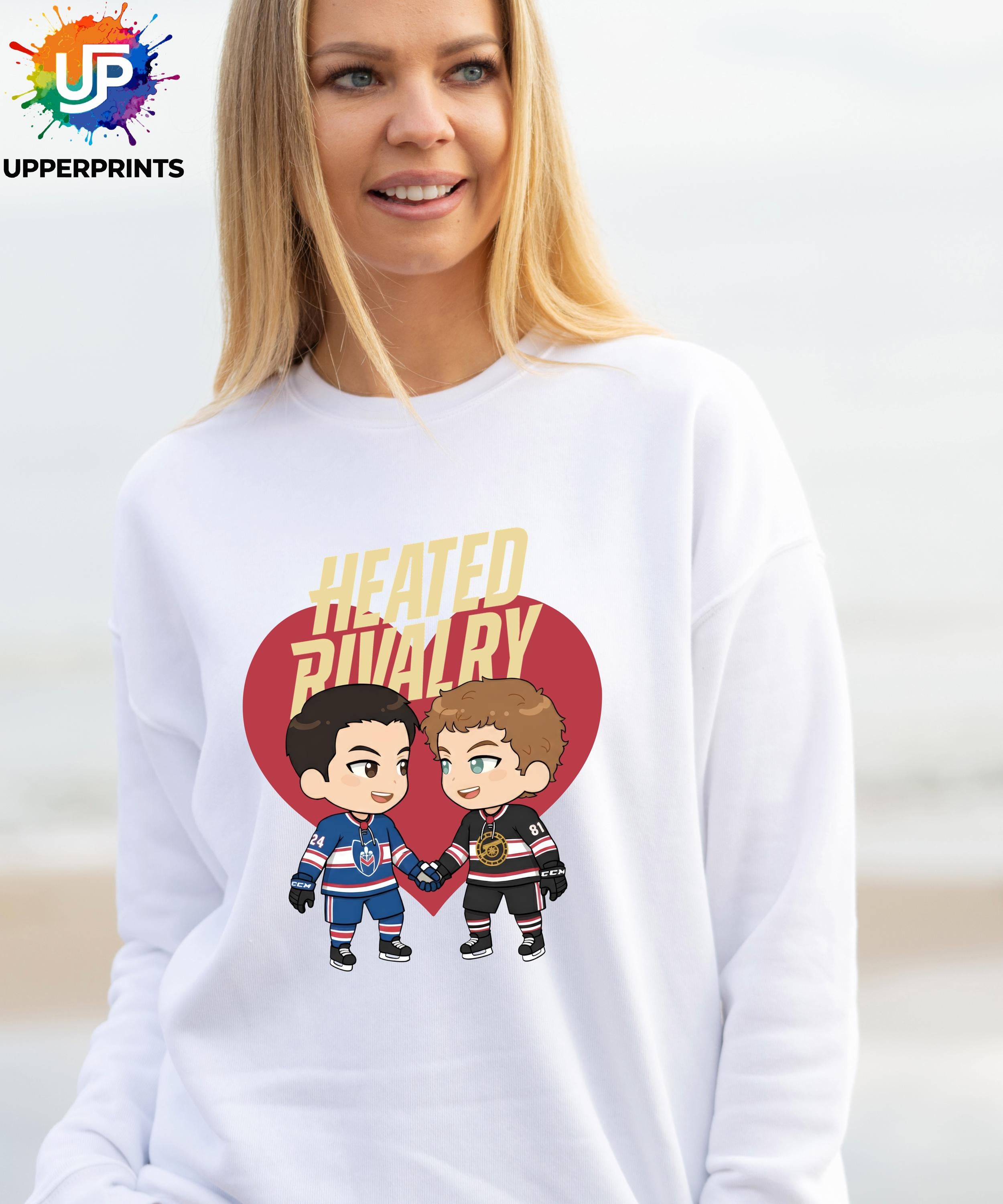 Hollander & Rozanov Fan Art | Gay Hockey Romance Jumper | BookTok Romance Sweatshirt