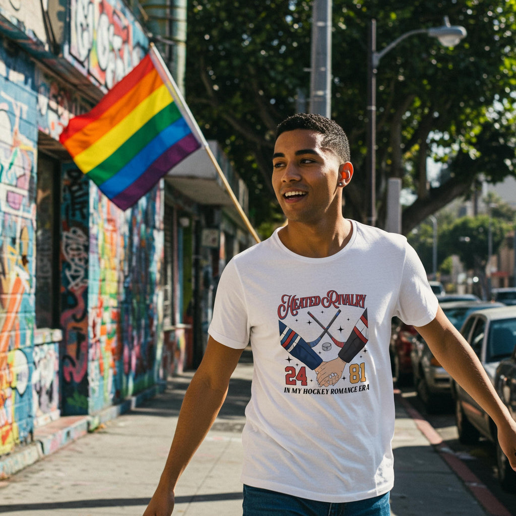 Heated Rivalry Fan Art Tee | Hockey Romance BookTok Shirt