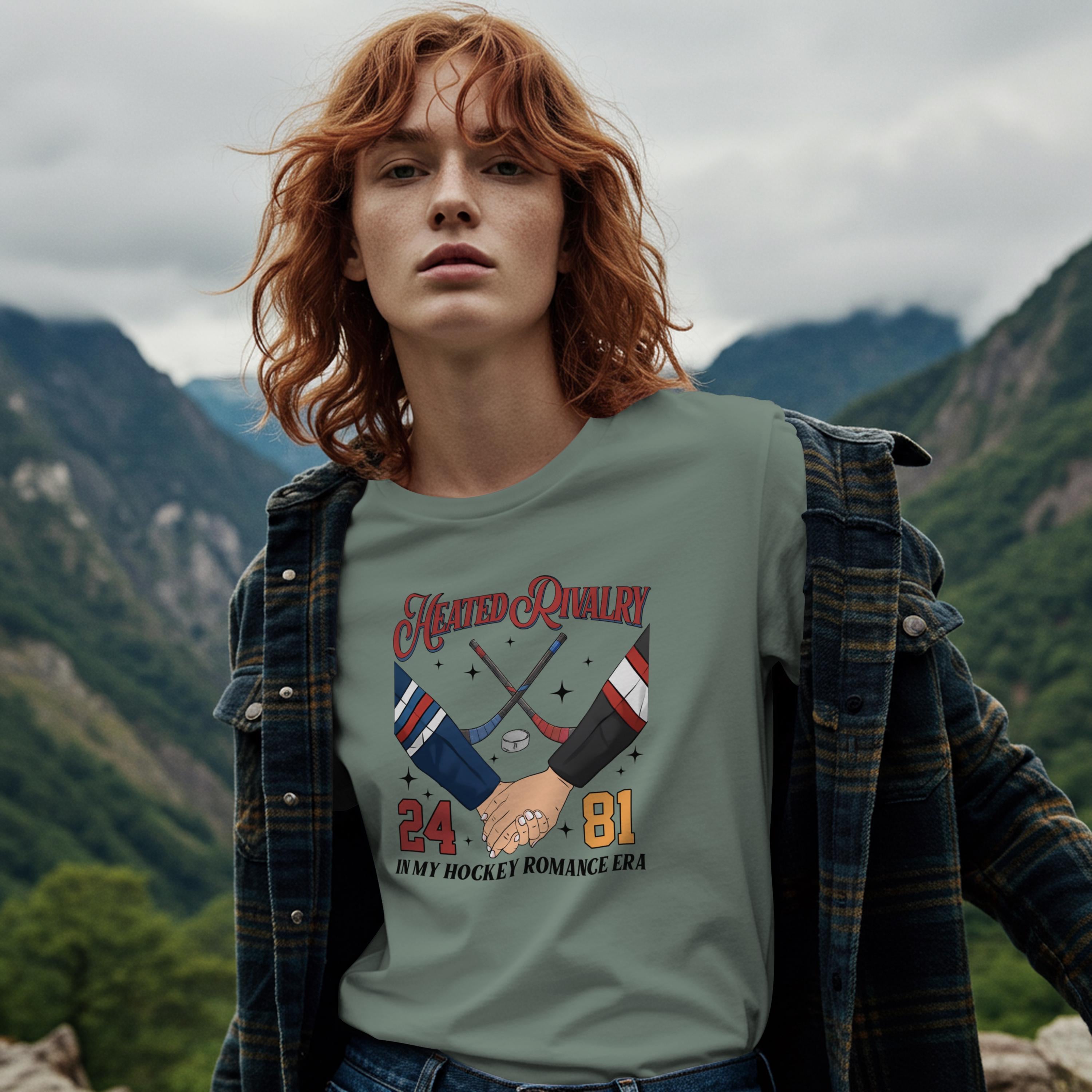 Heated Rivalry Fan Art Tee | Hockey Romance BookTok Shirt