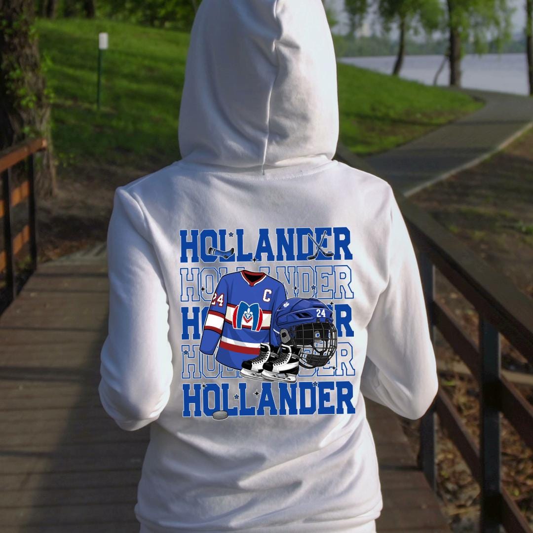 Hollander 24 Hockey Fan Art Hoodie | Unisex Sports Sweatshirt