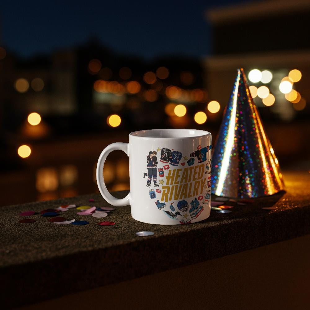 Heated Rivalry fan art mug | 11oz coffee mug | Hockey Romance Gift