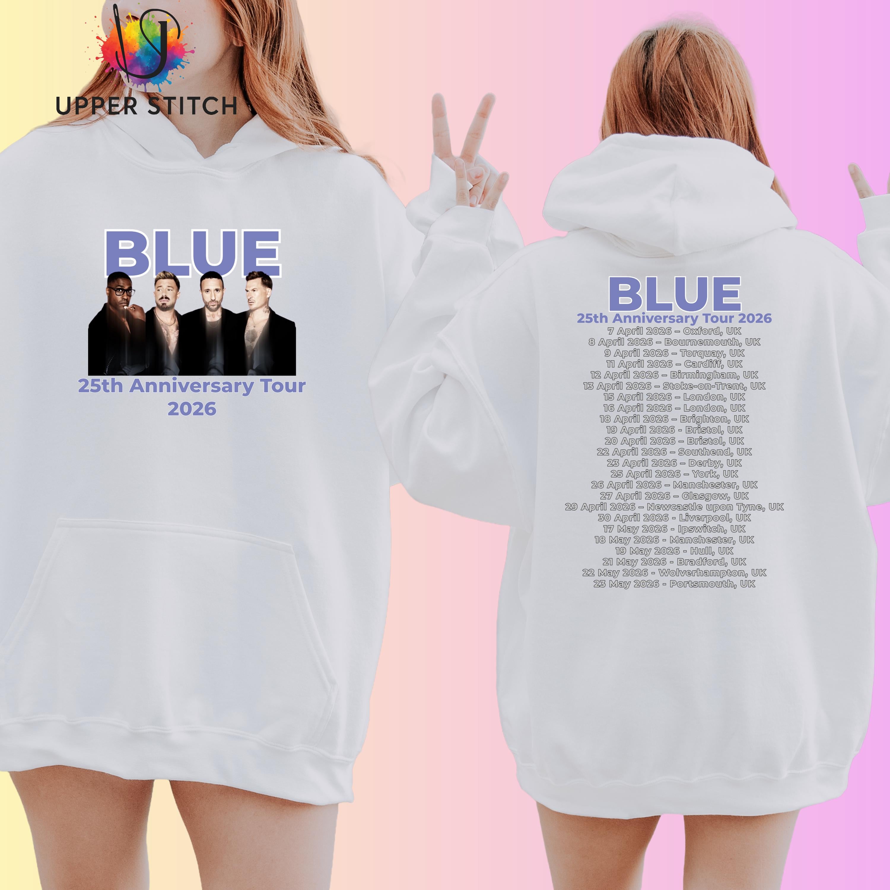 Blue 25th Anniversary Tour Hoodie | Retro Boy Band UK Dates