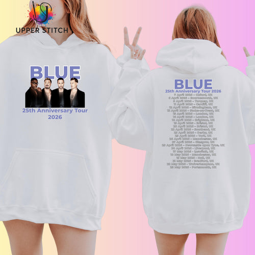 Blue 25th Anniversary Tour Hoodie | Retro Boy Band UK Dates