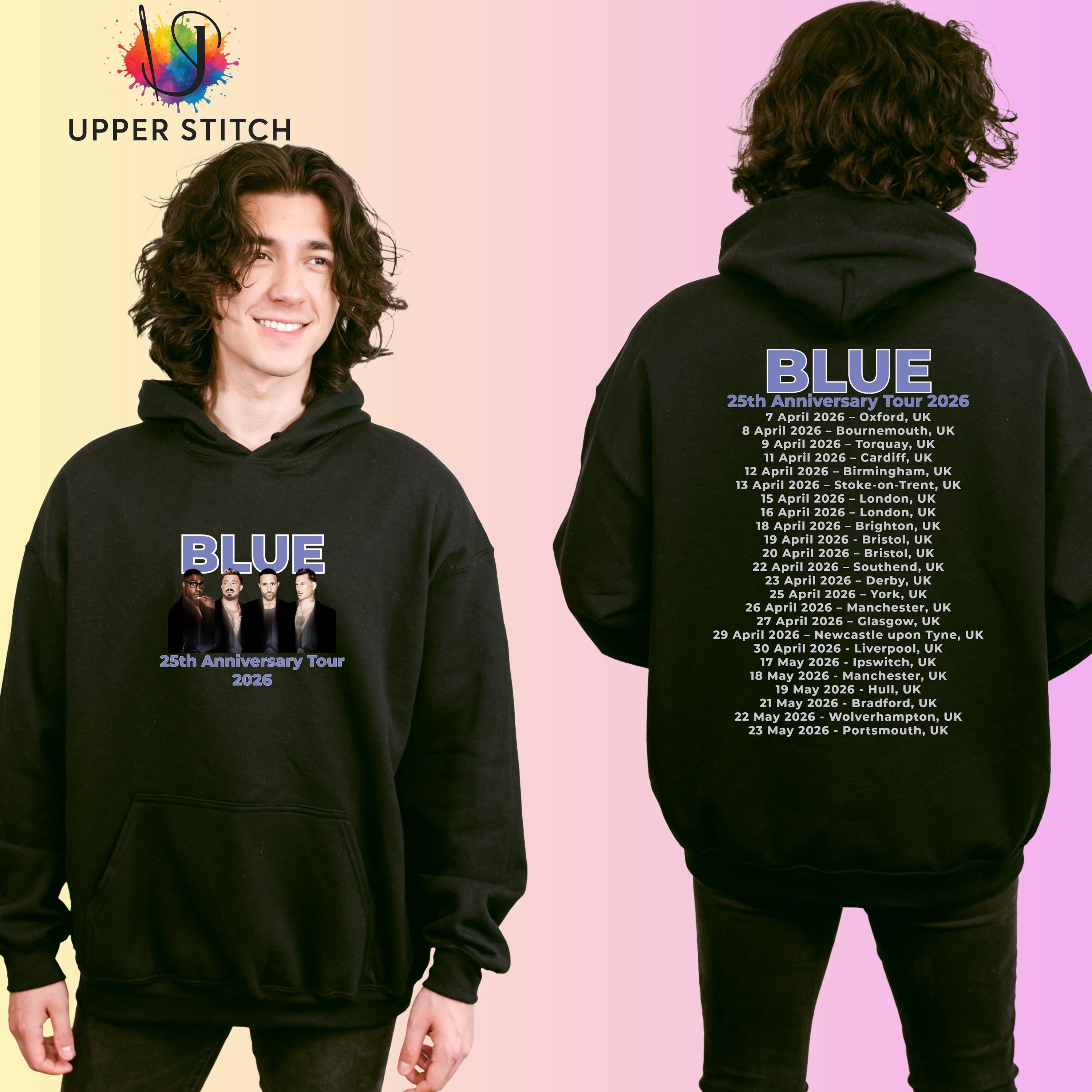 Blue 25th Anniversary Tour Hoodie | Retro Boy Band UK Dates