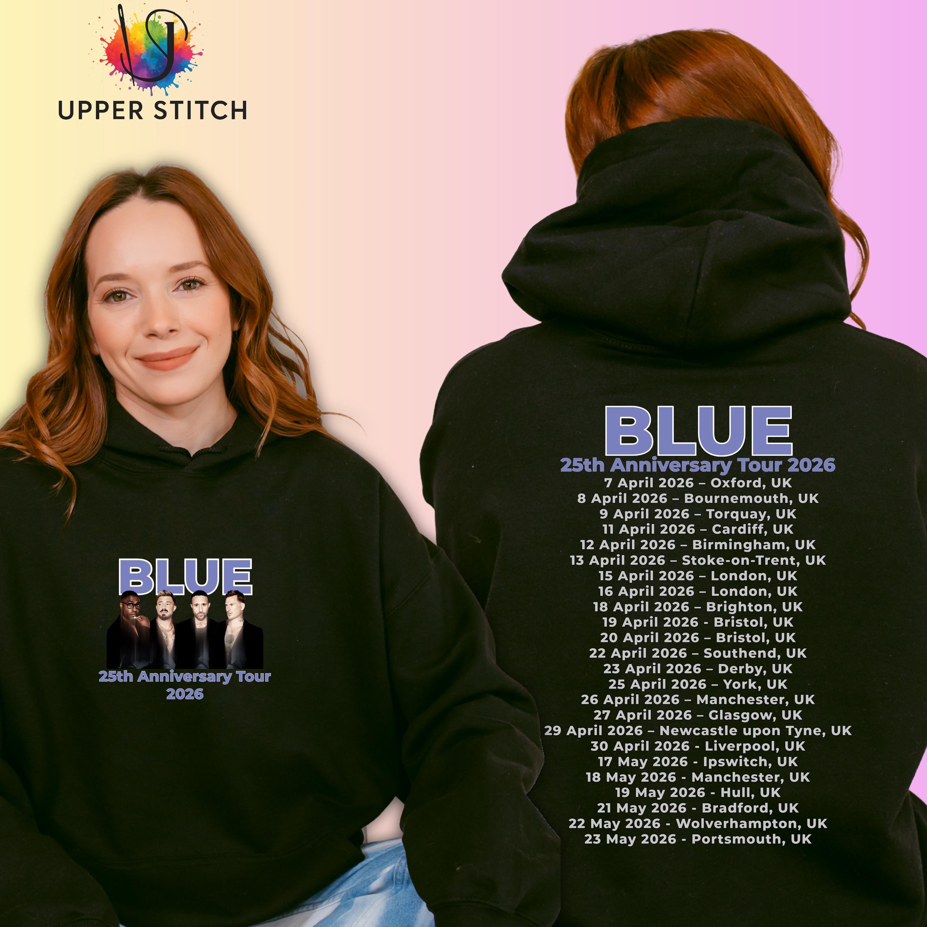 Blue 25th Anniversary Tour Hoodie | Retro Boy Band UK Dates