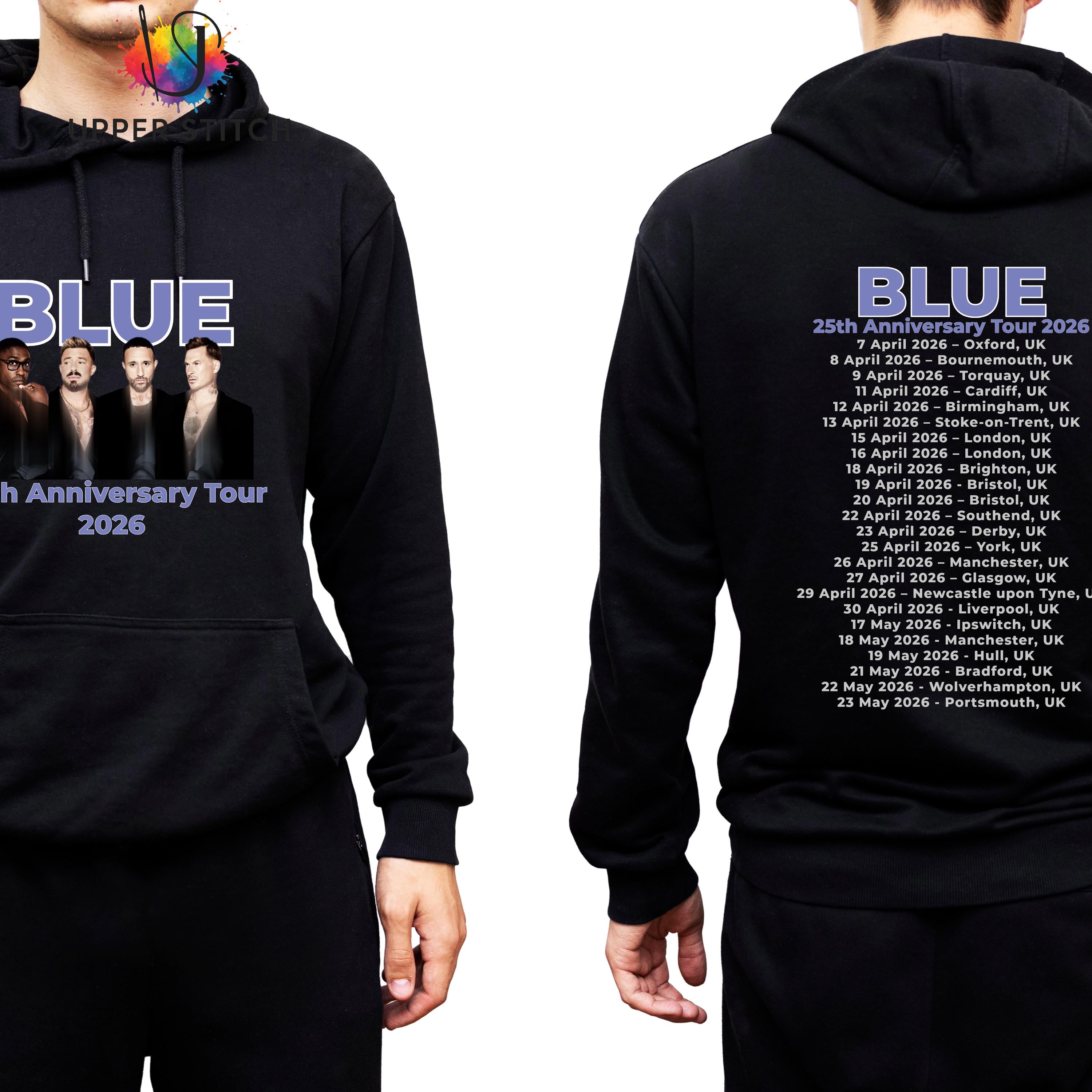Blue 25th Anniversary Tour Hoodie | Retro Boy Band UK Dates