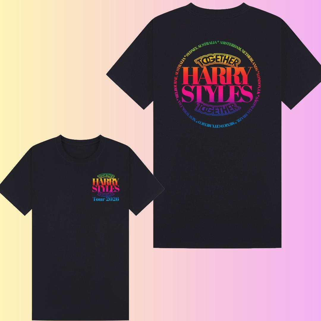 Harry Styles Together Tour 2026 T-Shirt | Colorful Fan Made Concert Tee