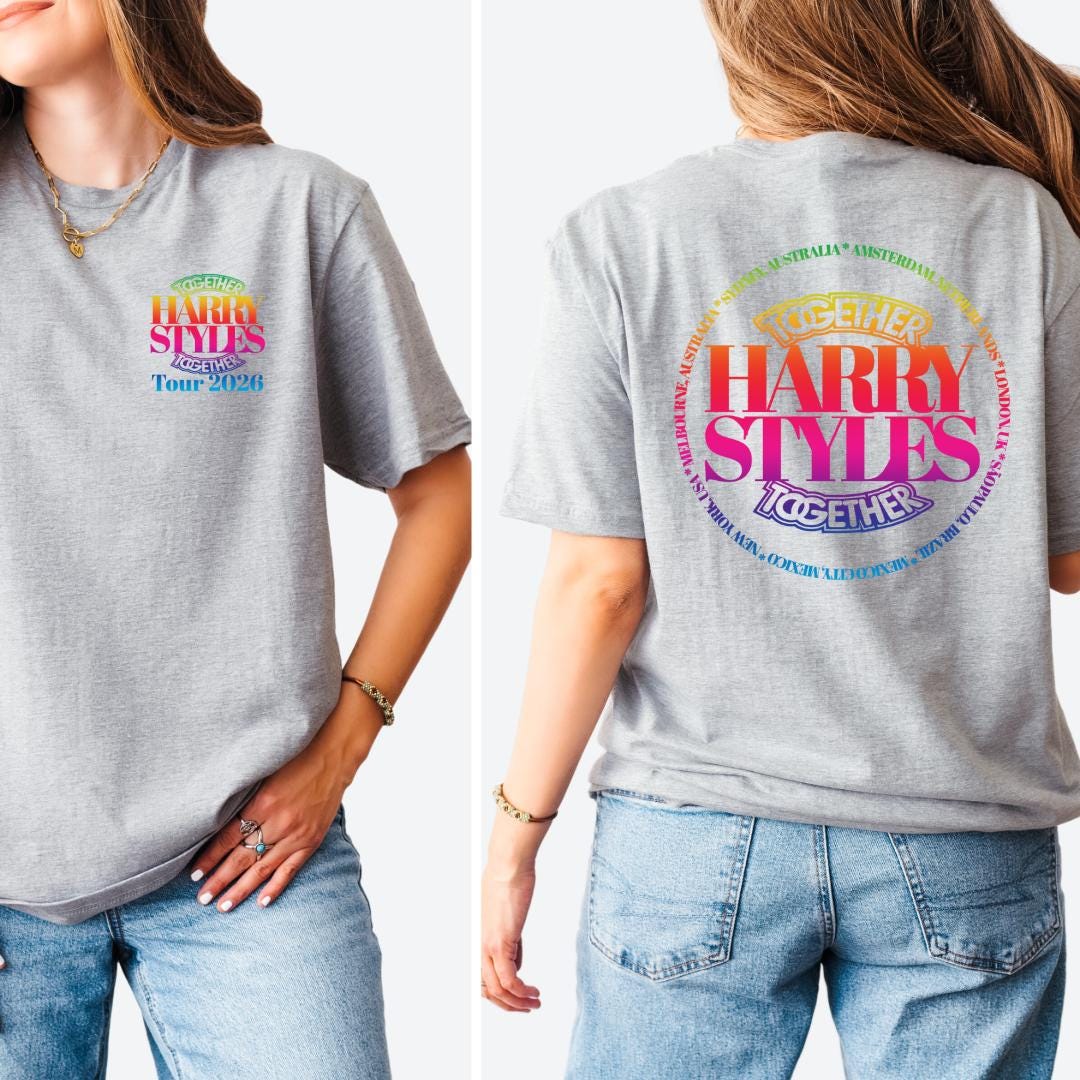 Harry Styles Together Tour 2026 T-Shirt | Colorful Fan Made Concert Tee