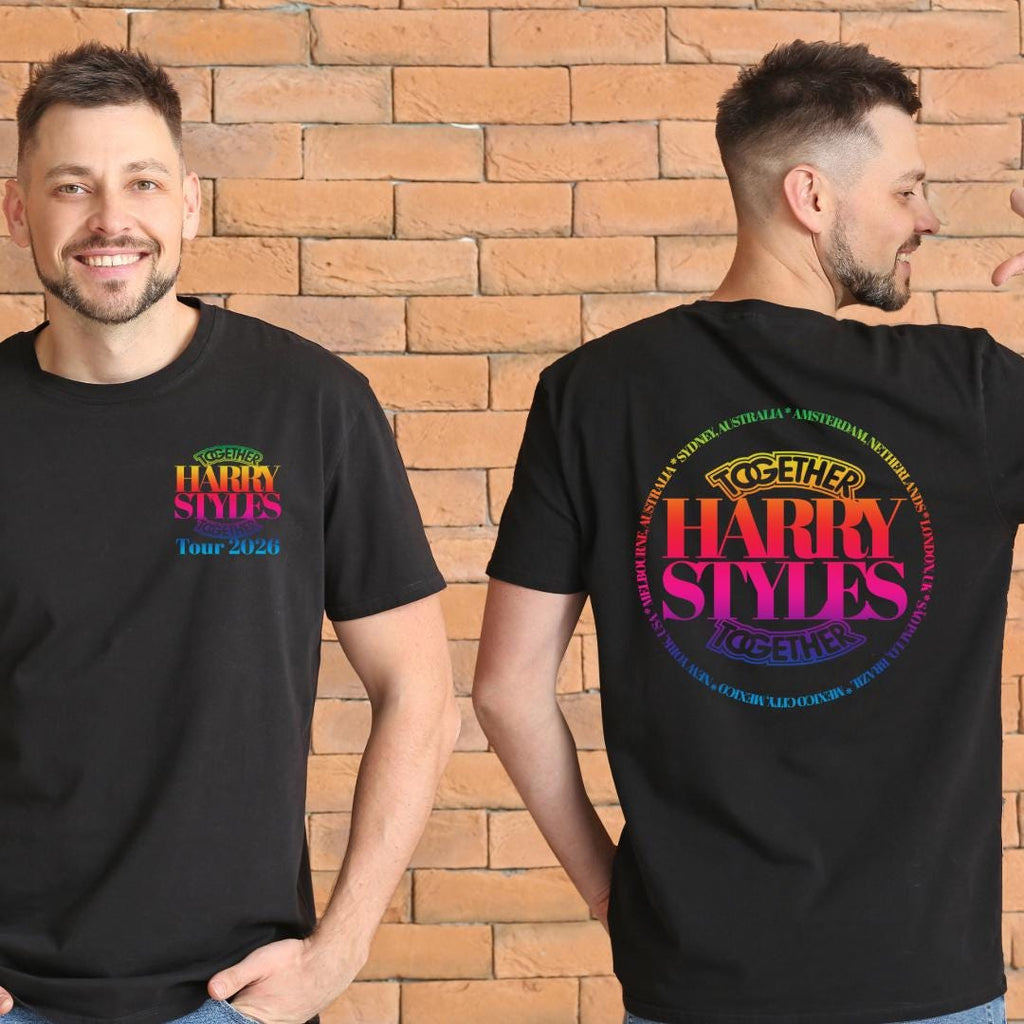 Harry Styles Together Tour 2026 T-Shirt | Colorful Fan Made Concert Tee