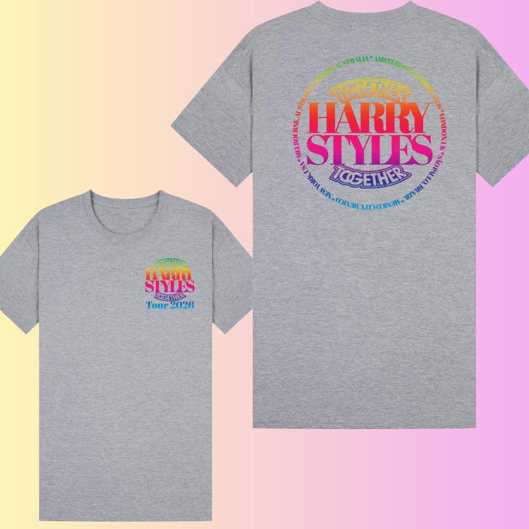 Harry Styles Together Tour 2026 T-Shirt | Colorful Fan Made Concert Tee