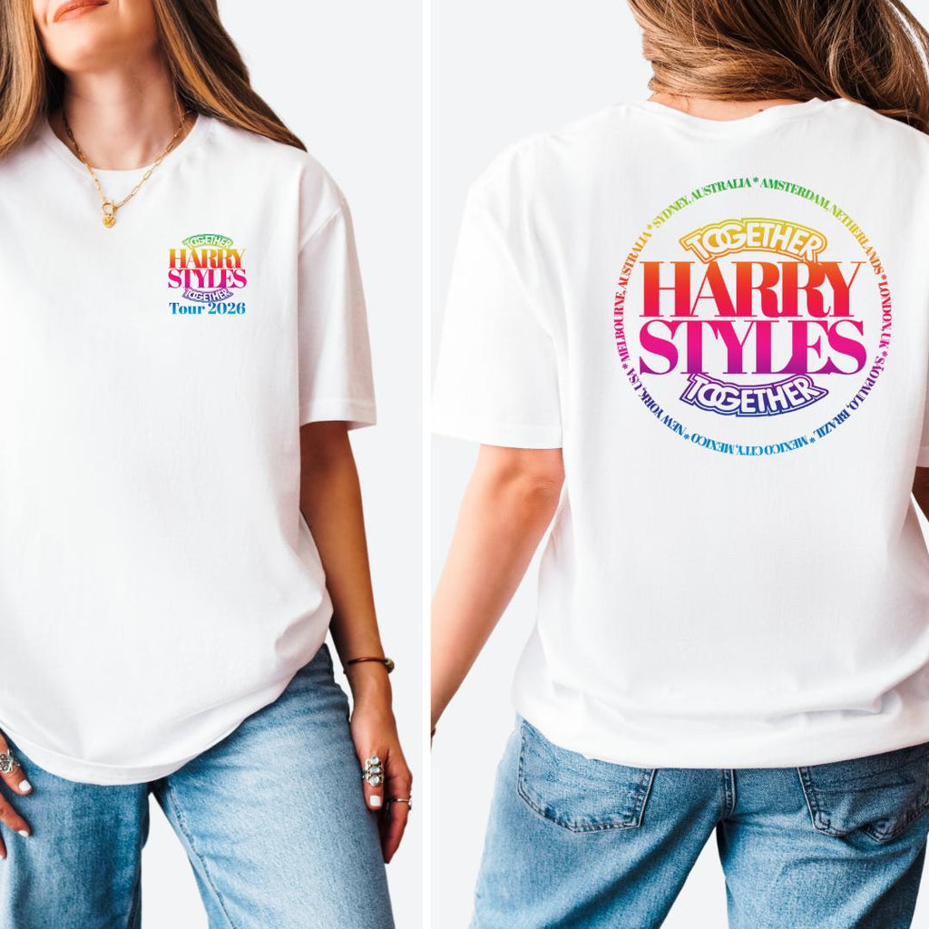 Harry Styles Together Tour 2026 T-Shirt | Colorful Fan Made Concert Tee