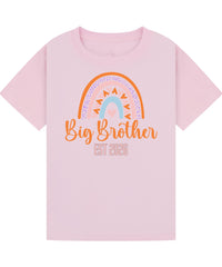 Big Brother/Sister Pregnancy Announcement Shirt – Rainbow Sibling Reveal, EST 2026