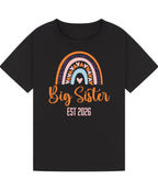 Big Brother/Sister Pregnancy Announcement Shirt – Rainbow Sibling Reveal, EST 2026