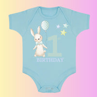 Bunny 1st Birthday Babygrow – Cake Smash Outfit, Keepsake Gift