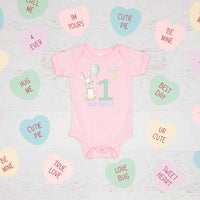 Bunny 1st Birthday Babygrow – Cake Smash Outfit, Keepsake Gift