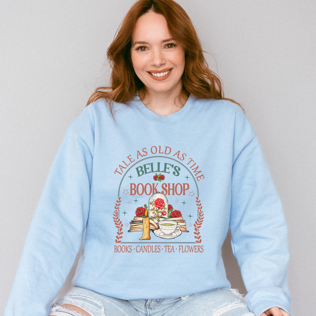 Belle's Bookshop Sweatshirt – Fairytale Literary Crewneck, Plus Size