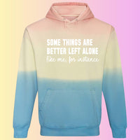Funny Introvert Tie Dye Hoodie – Sarcastic Statement Print