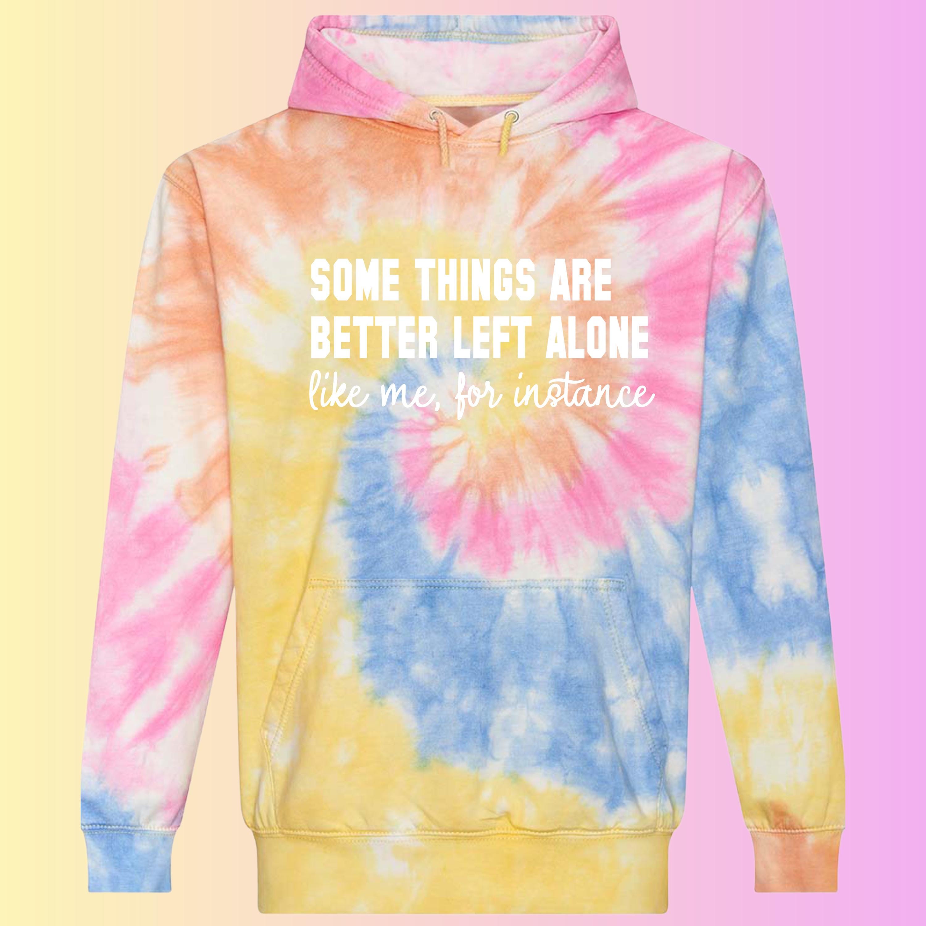 Funny Introvert Tie Dye Hoodie – Sarcastic Statement Print