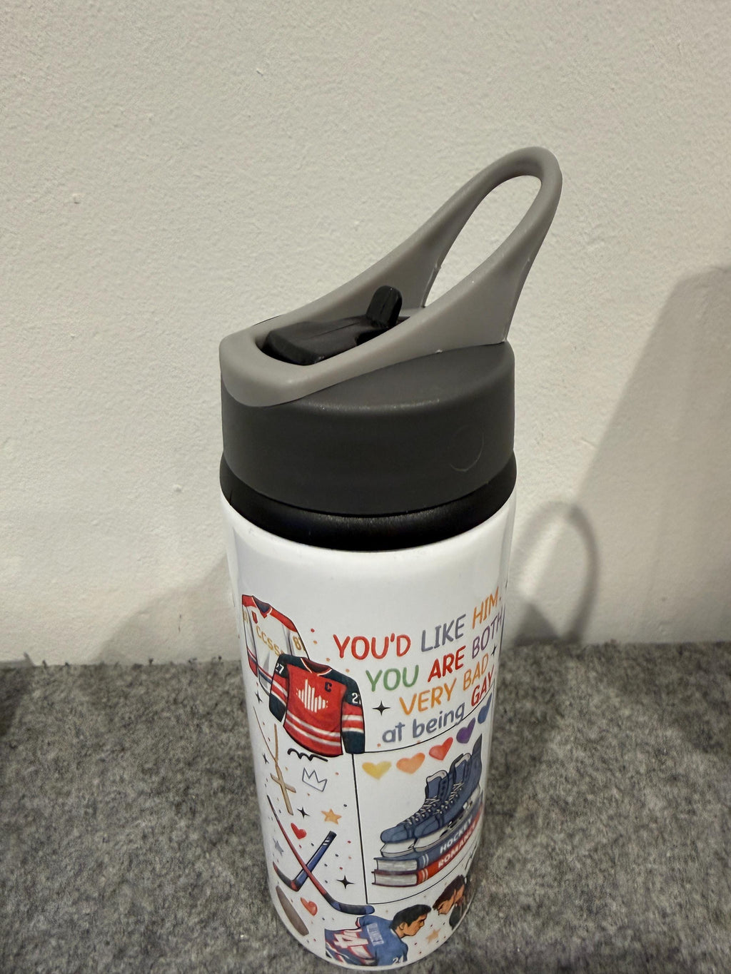 Heated Rivalry Water Bottle | 650ml Aluminium Bookish Bottle | Hockey Romance Gift