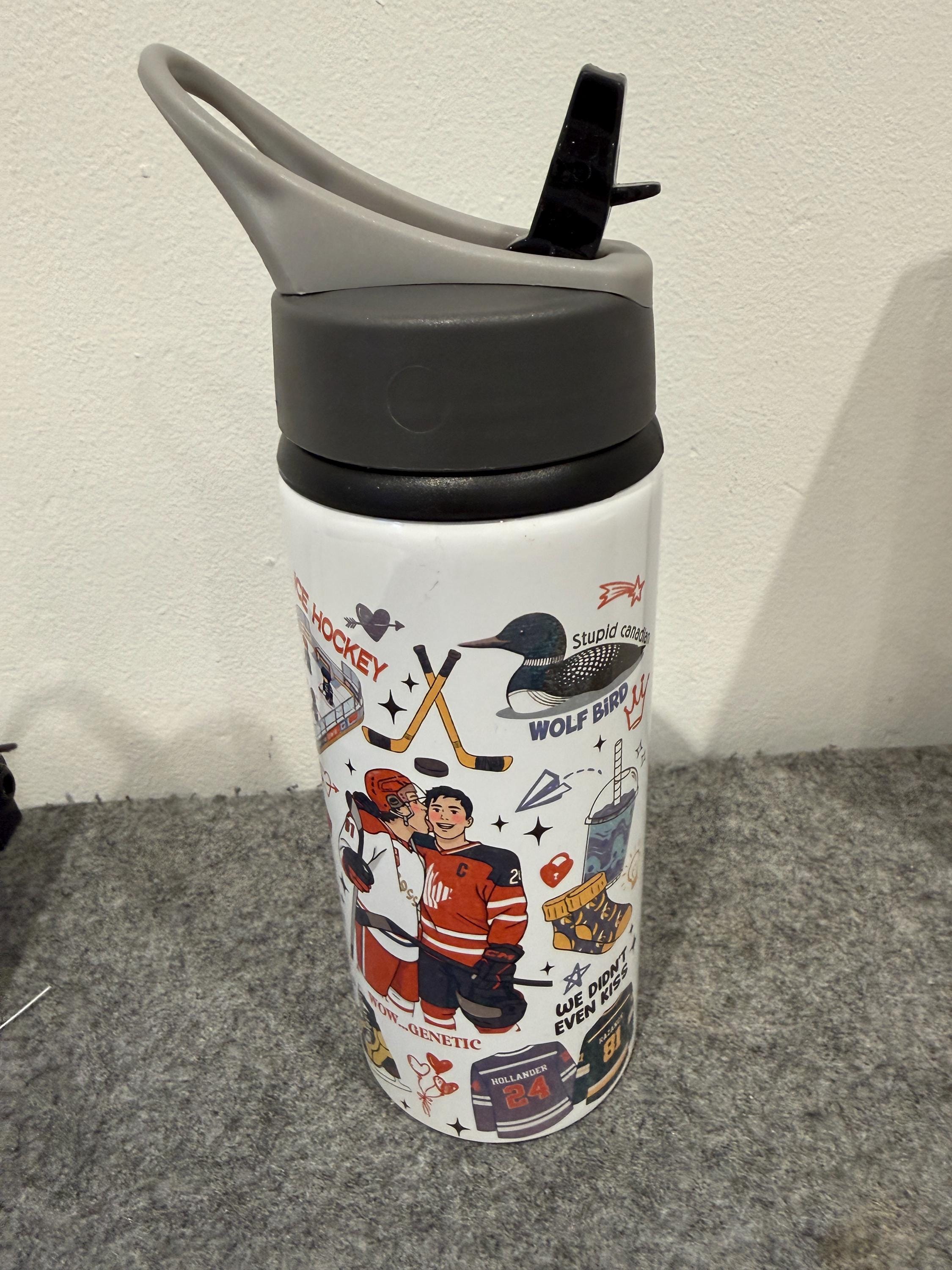 Heated Rivalry Water Bottle | 650ml Aluminium Bookish Bottle | Hockey Romance Gift