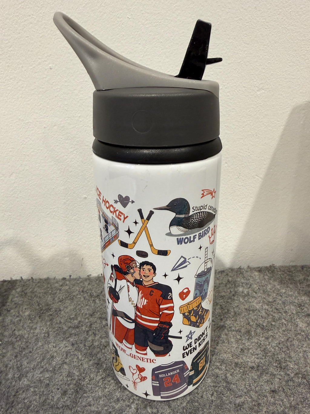 Heated Rivalry Water Bottle | 650ml Aluminium Bookish Bottle | Hockey Romance Gift