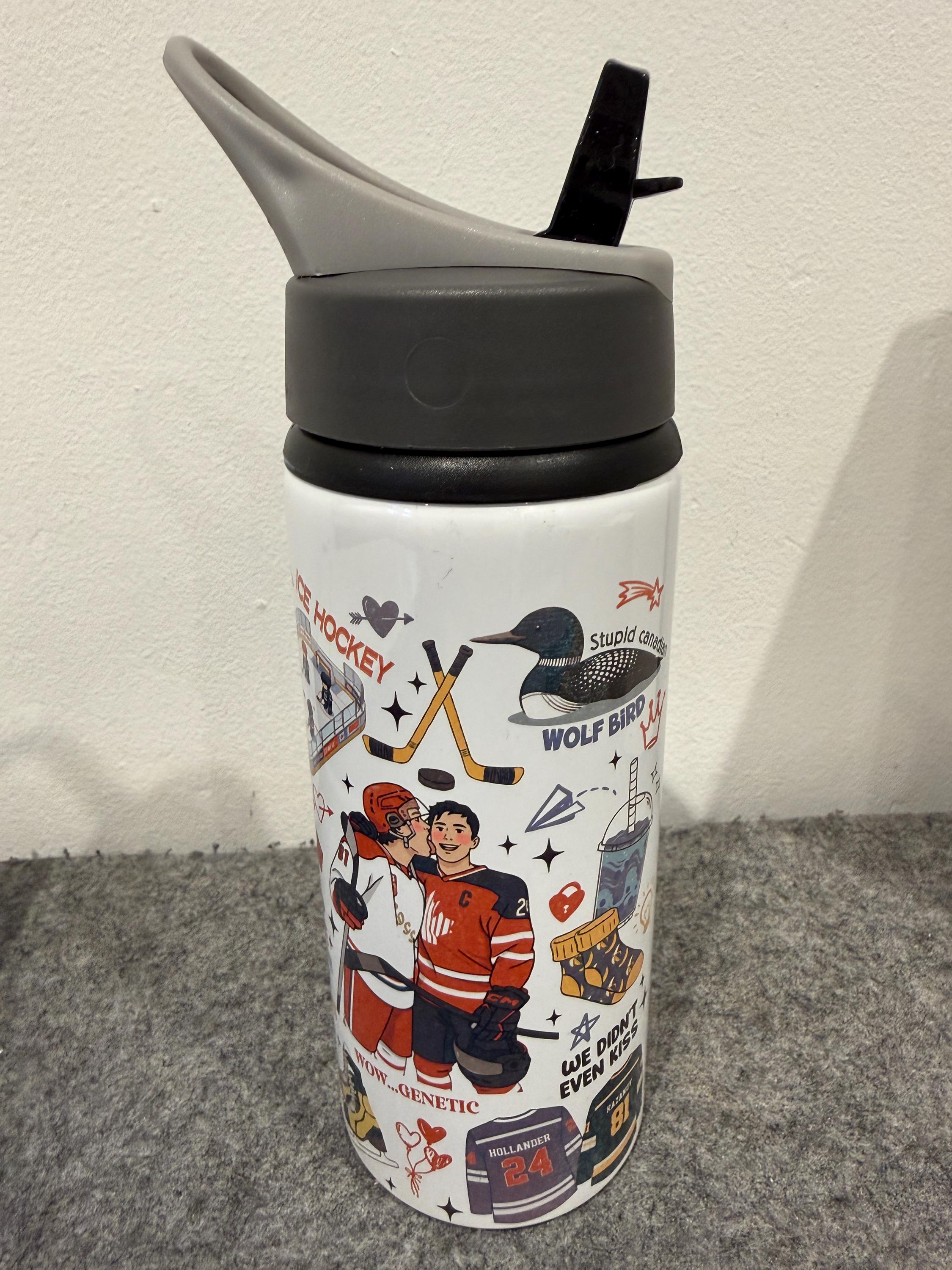 Heated Rivalry Water Bottle | 650ml Aluminium Bookish Bottle | Hockey Romance Gift